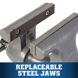 Wilton WL1-109 6" Ductile Iron Apprentice Bench Vise with 360 Degree Swivel Base - 4