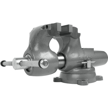 Wilton WL9-28833 600S 6" Jaw Round Channel Machinist Vise with Swivel Base, 10" Opening
