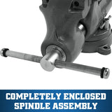 Wilton WL9-28833 600S 6" Jaw Round Channel Machinist Vise with Swivel Base, 10" Opening - 4