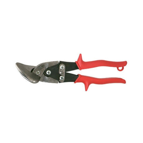 Crescent Wiss M6R 9-1/4" Metalmaster Offset Snips, Cuts Straight to Left, Red Grips