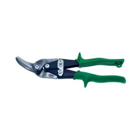 Crescent Wiss M7R 9-1/4" Metalmaster Offset Snips, Cuts Straight to Right, Green Grips