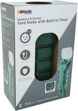 Woods 13547 Outdoor Yard Stake with Photocell Built-In Timer and 6- Foot Cord, Automatic Lighti - 3