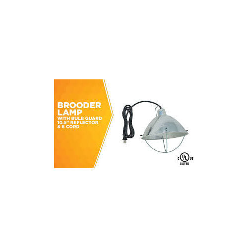 Woods 165 Brooder Lamp with Bulb Guard,10.5 Inch Reflector and 6 Foot Cord (250 Watt, 18/2 SJTW) - 2