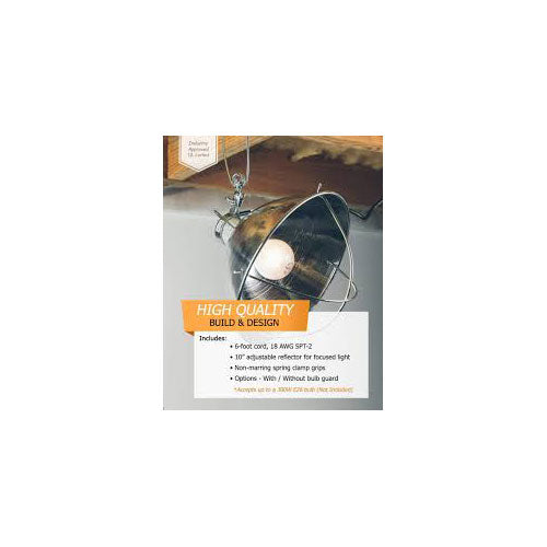 Woods 166 Clamp Lamp with 10 Inch Reflector and Bulb Guard (300 Watt Bulb, 6 Foot Cord) - 4