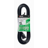 Woods 258 16/2 SJTW General Purpose Extension Cord, 15-Foot, Black