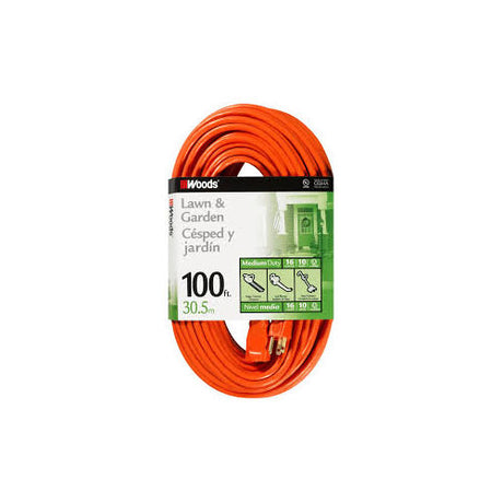 Woods 269 16/3 SJTW General Purpose Extension Cord, Orange, 100-Foot