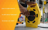 Woods 2801 Extension Reel with Four 3-Prong Power Outlets, Heavy Duty Retractable Cord, User Fr - 5