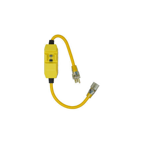 Woods 2817 Jacket Contractor Grade SJTW Super Flexible Extension Cord With In-Line Gfci And Lig