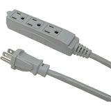 Woods 2867 3-Outlet Extension Cord with Power Tap, 20-Foot, Gray - 3