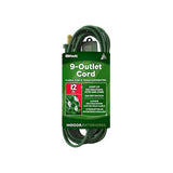 Woods 32189 Indoor Extension Cord With Nine Power Outlets (12 Feet, Green) - 3