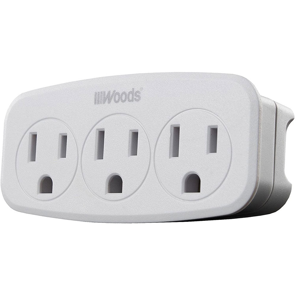 Woods 41013 Wall Adapter with 3 Grounded Power, 3-Outlet