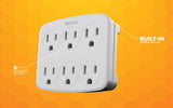 Woods 41196 Wall Adapter with 6 Grounded Outlets, White - 4