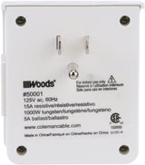 Woods 50001 50001WD Indoor 24-Hour Heavy Duty Plug-In Mechanical Timer, 1 Grounded Outlet - 4