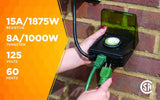 Woods 50012WD Outdoor 24-Hour Heavy Duty Mechanical Plug-In Timer, 2 Grounded Outlets - 5