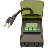 Woods 50014 50014WD Outdoor 7-Day Digital Plug-In Timer, 2 Grounded Outlets