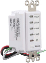 Woods 59013 In-Wall Timer, 120 V, 15 A, 2, 4, 8, 12 Hr Off Off, 8-Hour - 5