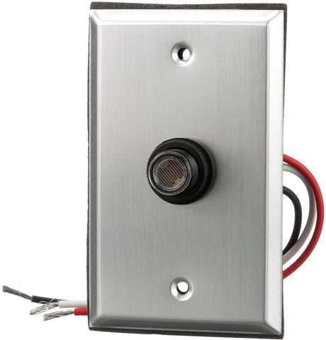 Woods 59409 59409WD Outdoor Hardwired Post Eye Light Control and Wall Plate, Metallic Finish,Silver