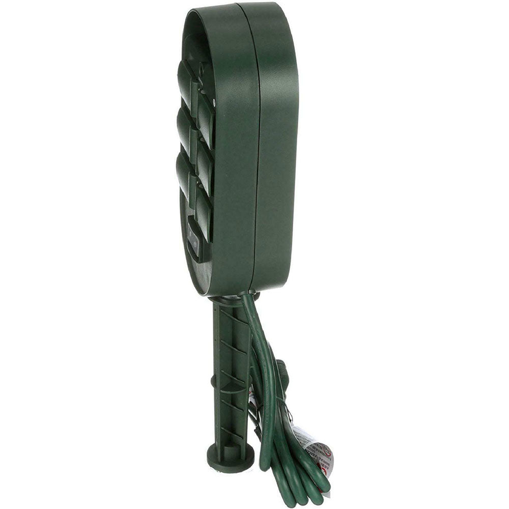 Woods 59785 59785WD 6-Outlet Yard Stake Timer with Photocell and Wireless Remote Control (Green) - 5