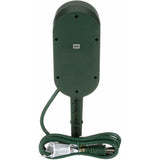 Woods 59785 59785WD 6-Outlet Yard Stake Timer with Photocell and Wireless Remote Control (Green) - 6