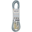 Woods 64598101 Decor Series 8-Foot Fabric Braided Indoor Extension Cord with Lighted Ends, 3 Po