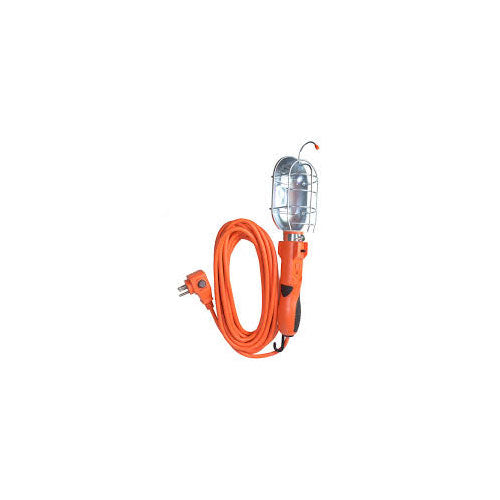 Woods 681 18/3-Gauge SJTW Trouble Light with Metal Guard & Outlet, 75-Watt, 25-Foot, Orange - 2