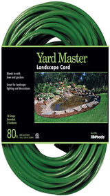 Woods 990394 Landscape and Patio Extension Cord, 16/3 SJTW Light Duty, Green 80', 80-Foot