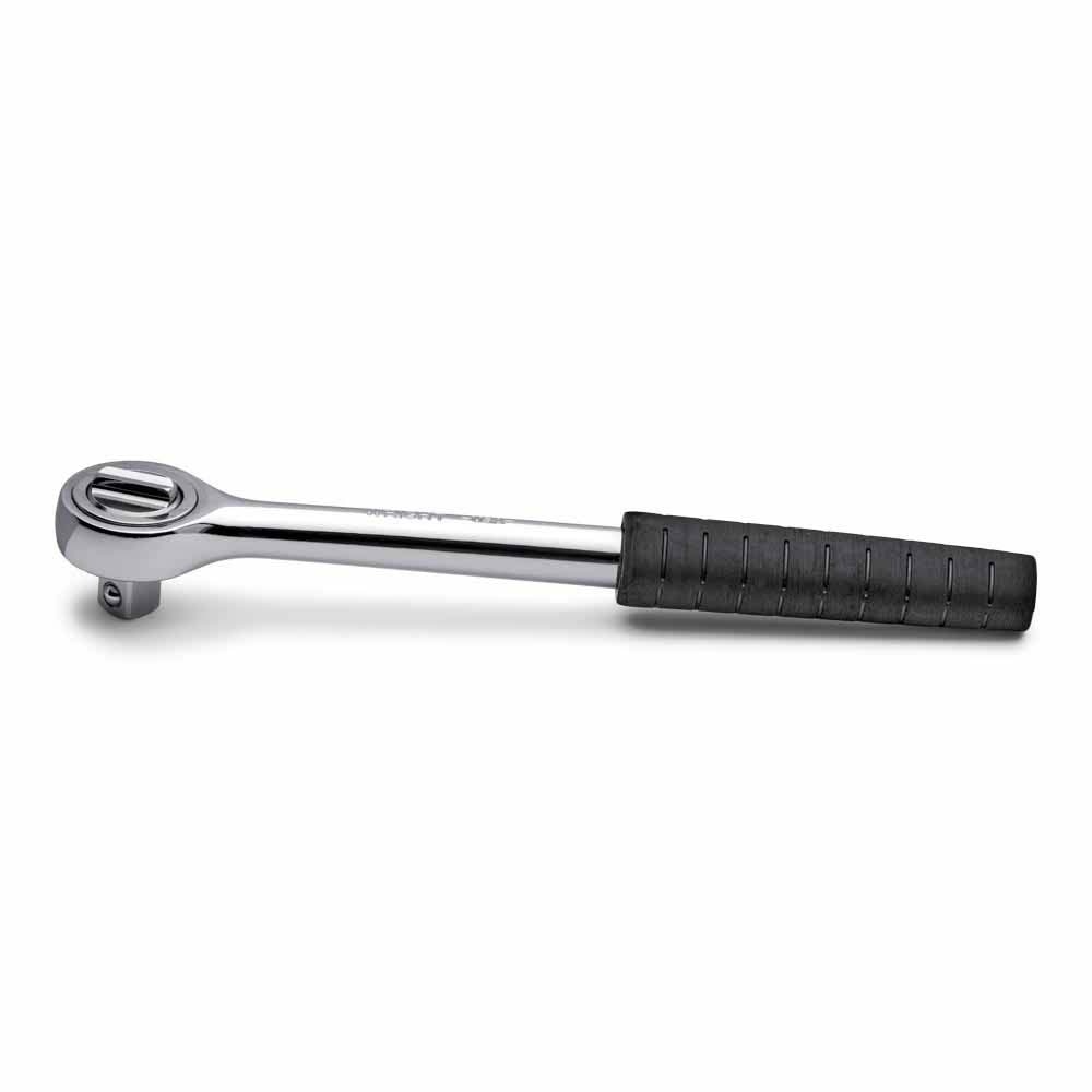 Wright Tool 3400 3/8" Drive Round Head Ratchet with Nitrile Grip 7-1/32" Length