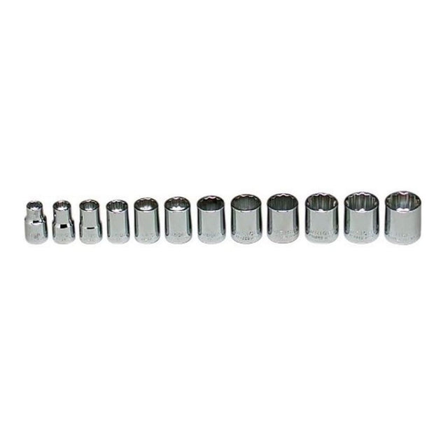 Wright Tool 349 3/8" Drive 12-Point Metric Standard Socket Set (12 Piece)