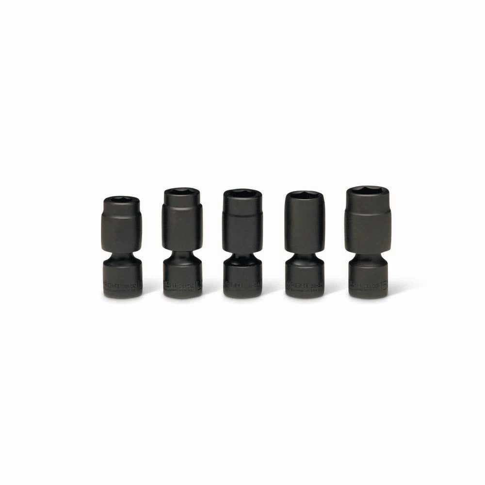 Wright Tool 351 5-Piece 3/8" Drive Metric Universal Power Socket Set