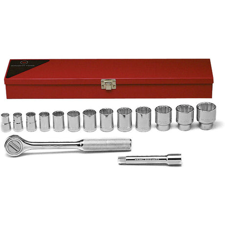 Wright Tool 417 1/2" Drive 15 Piece Set, 12 Point