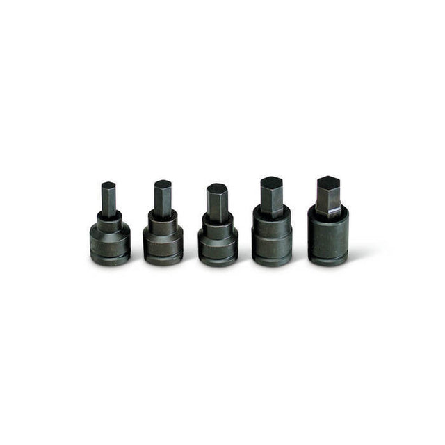 Wright Tool 607 3/4" Drive Metric Impact Hex Bit Socket Set 14mm to 24mm (5 Piece)