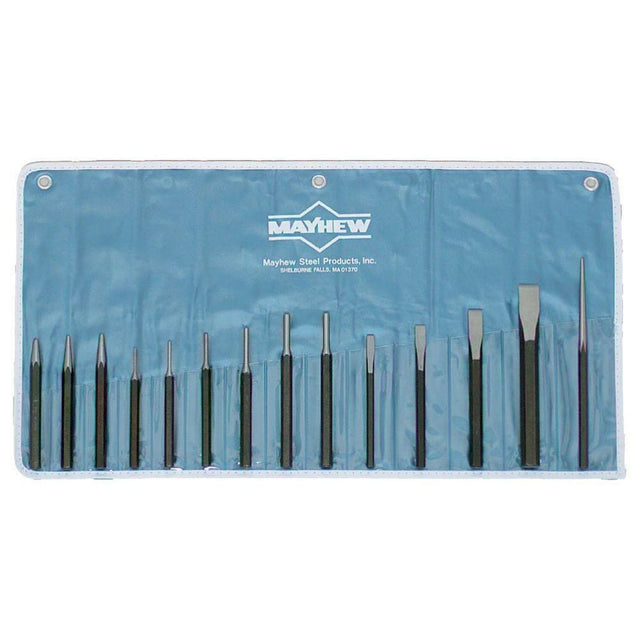 Wright Tool 9663 Mechanic's Punch & Chisel 14 Piece Set with Pouch