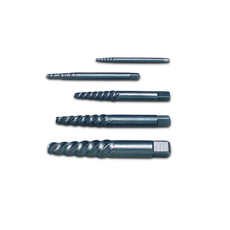Wright Tool 9G95202 Spiral Thread Screw Extractor Set for Removing Broken Studs and Bolts (5 Piece)