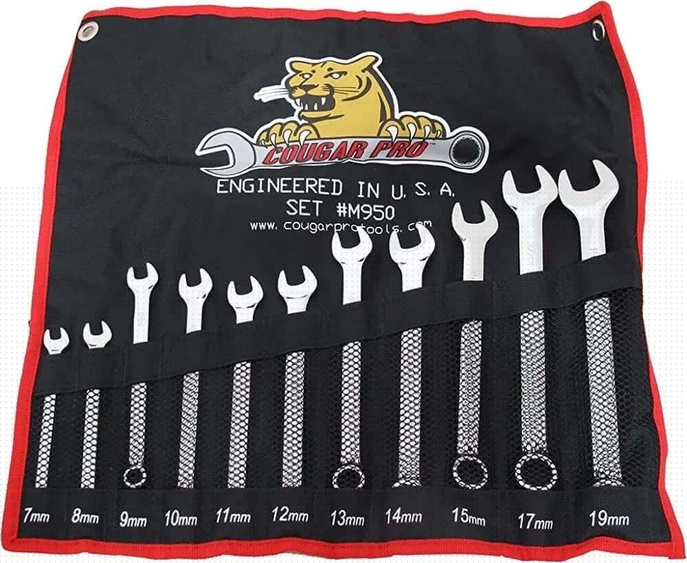 Wright Tool M950 11 pc. Metric Full Polished Combination Wrench Set - 2