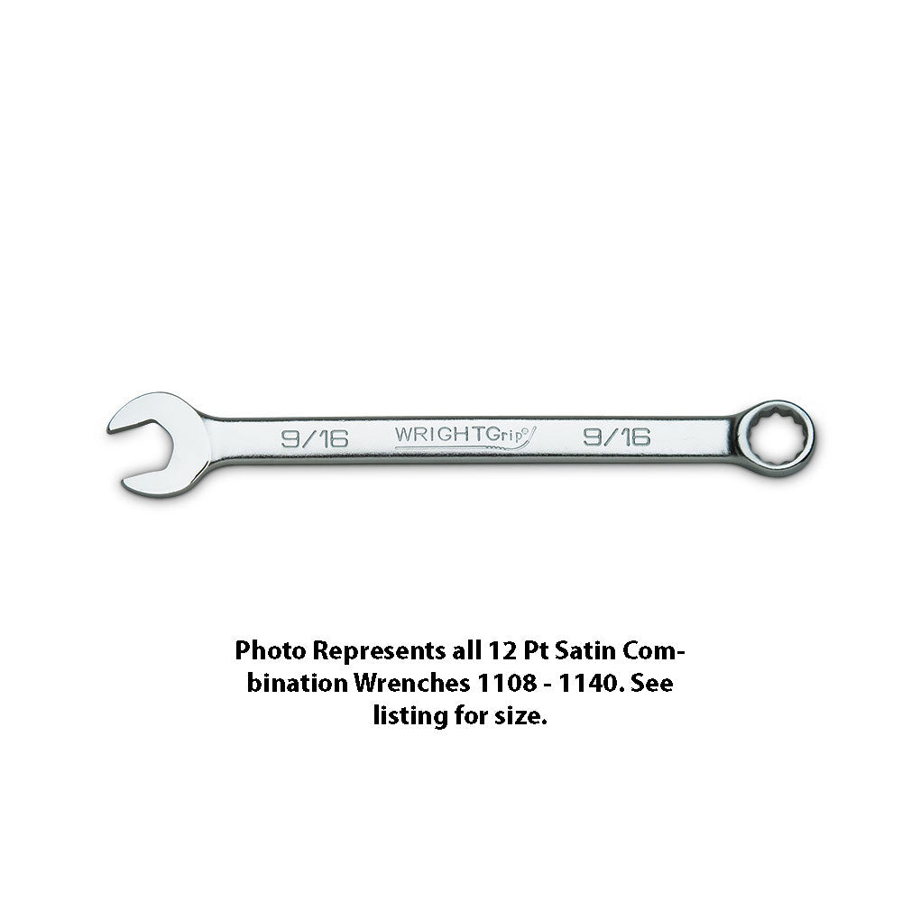 Wright Tool 1124 Combination Wrench WRIGHTGRIP 2.0 12 Point Satin 3/4"