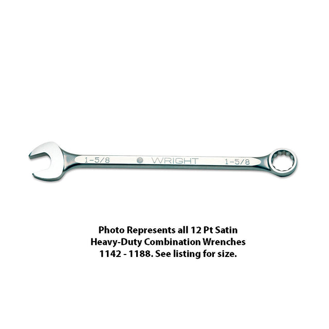 Wright Tool 1166 Combination Wrench WRIGHTGRIP 2.0 12 Point Satin 2-1/16"