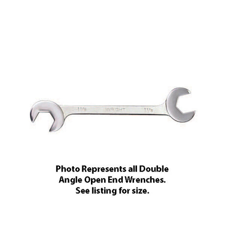 Wright Tool 1398 Open End Double Angle Wrench 15? & 60? Satin 2" x 2"