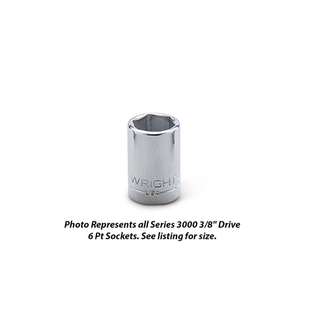 Wright Tool 3028 3/8" Drive 6 Point Standard Socket 7/8"