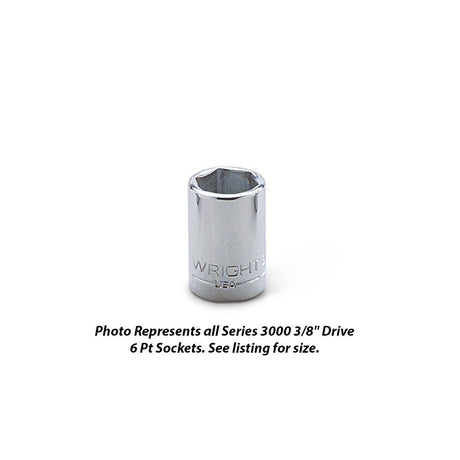 Wright Tool 3026 3/8" Drive 6 Point Standard Socket 13/16"