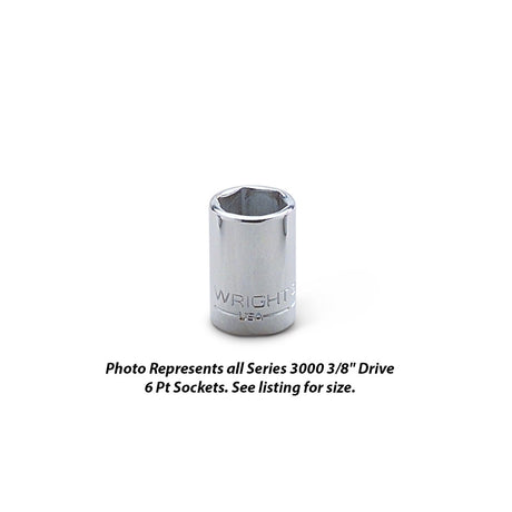 Wright Tool 3022 3/8" Drive 6 Point Standard Socket 11/16"
