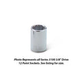 Wright Tool 3108 3/8" Drive 12 Point Standard Socket 1/4"