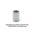 Wright Tool 3132 3/8" Drive 12 Point Standard Socket 1"