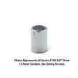 Wright Tool 3128 3/8" Drive 12 Point Standard Socket 7/8"