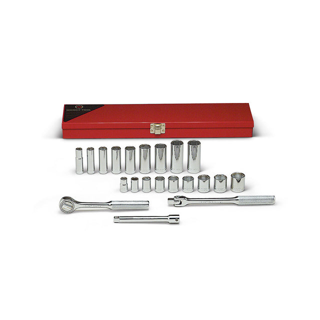 Wright Tool 337 3/8" Drive 21 Piece Set, 6 Point