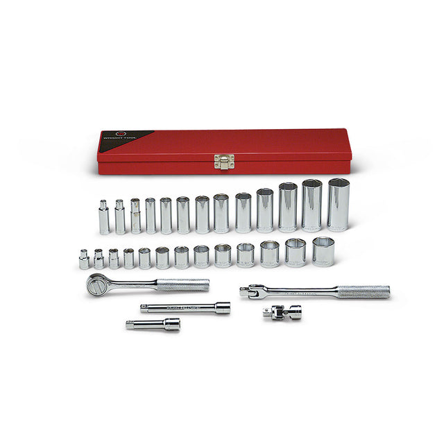 Wright Tool 339 3/8" Drive 31 Piece Set, 6 Point