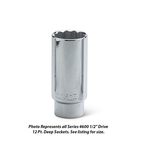 Wright Tool 4624 1/2" Drive 12 Point Deep Socket 3/4"