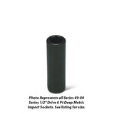 Wright Tool 49-12MM 1/2" Drive 6 Point Deep Metric Impact Socket 12mm - 2
