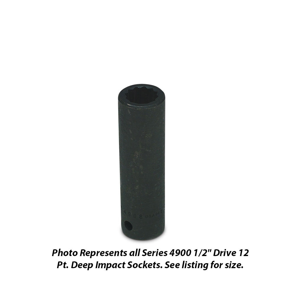 Wright Tool 4968 1/2" Drive 12 Point Deep Impact Socket - 9/16"