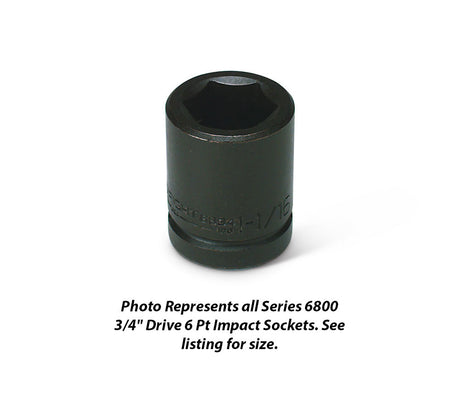 Wright Tool 6864 3/4" Drive 6 Point Standard Impact Socket 2"