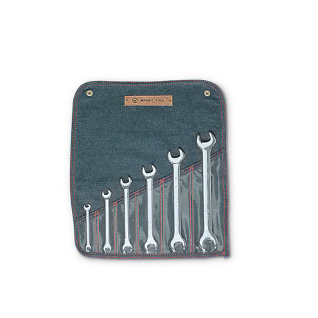 Wright Tool 736 Open End Wrench 6 Piece Set - Full Polish 1/4" - 15/16"